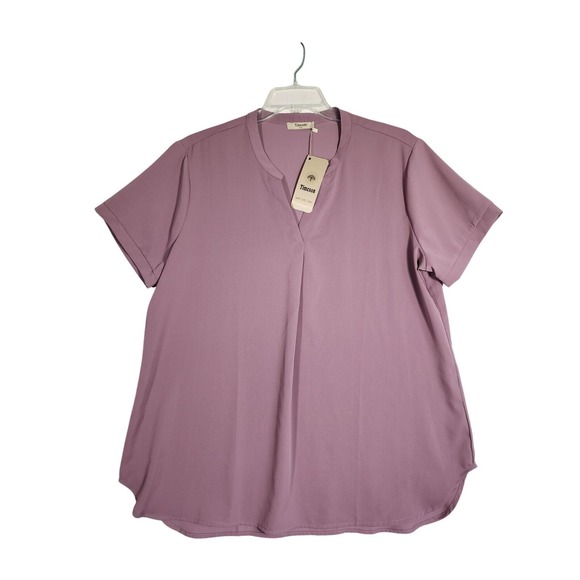 Timeson Tops - Womens NWT XXL Pink Blouse Tunic Casual Capsule Office Minimalist Flowy Teacher